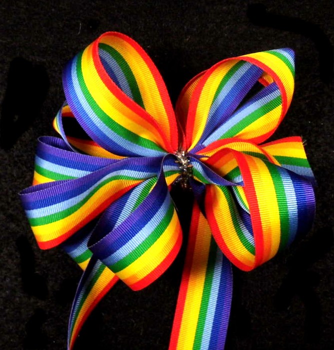 Rainbow Ribbons - Single Sided - By Yard