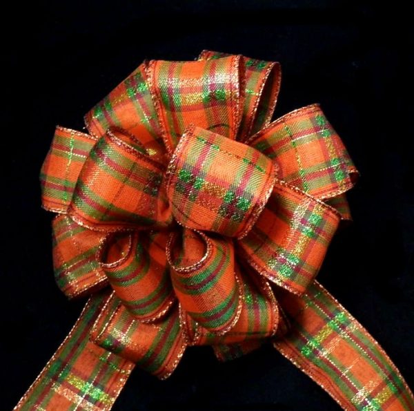 Orange Plaid RIbbon