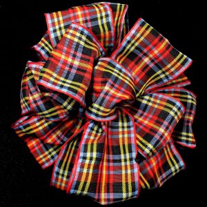 red plaid ribbon