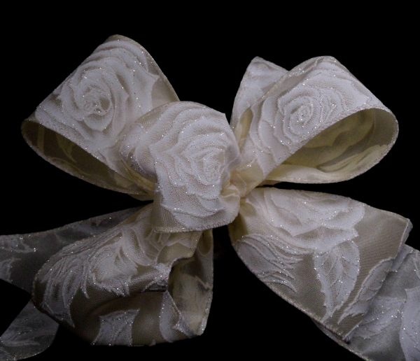 Wired Satin Glitter Roses - Image 2