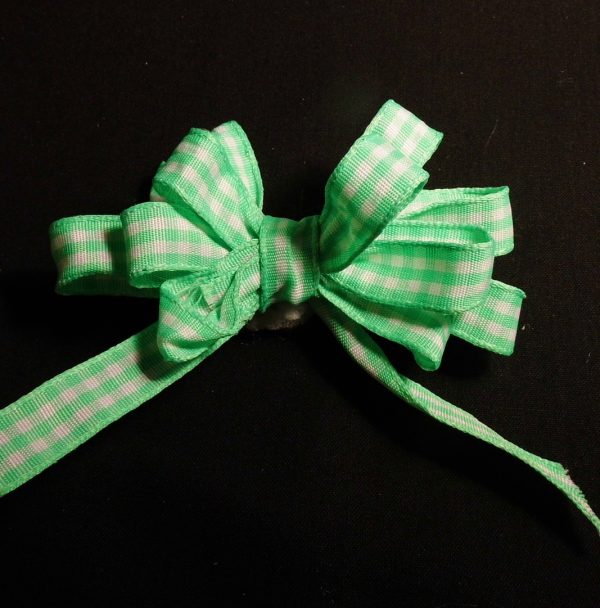 Wired gingham Check Ribbon
