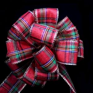 wired Traditional Plaid Ribbon