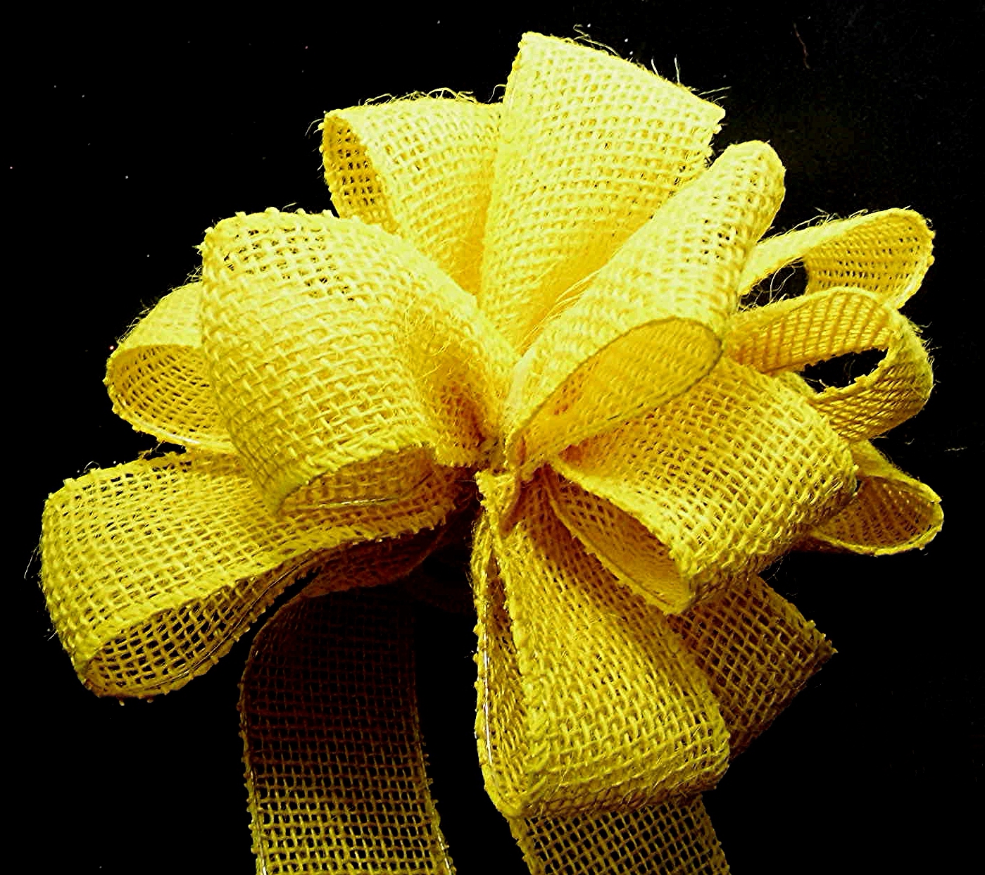 Burlap Yellow Ribbons for sale