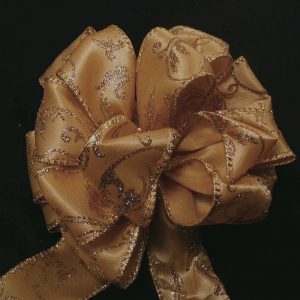 Wired Brocade Ribbon