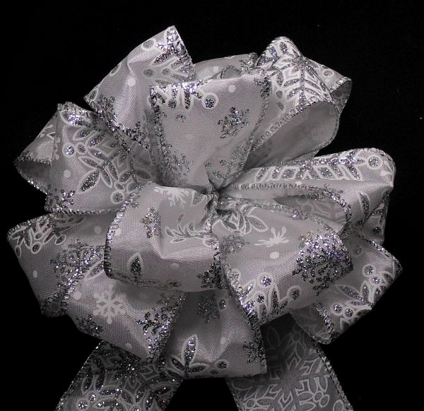 glitter snowflake ribbon