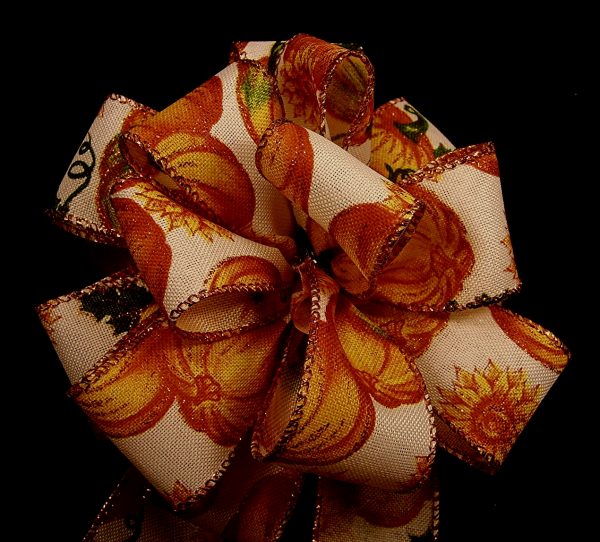 wired pumpkin ribbon