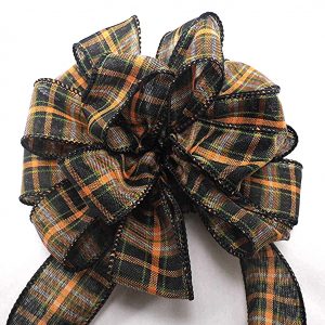 wired black plaid ribbon