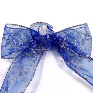 Blue Snowflake Ribbon