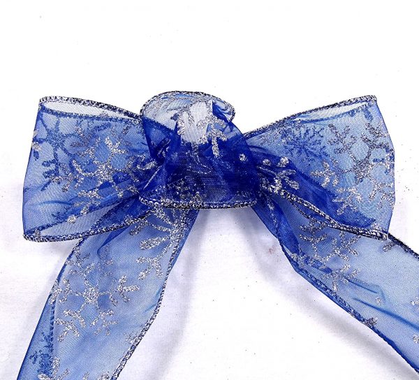 Blue Snowflake Ribbon