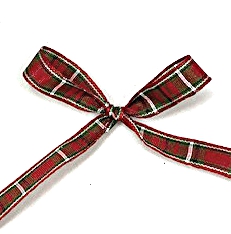 thin plaid ribbon