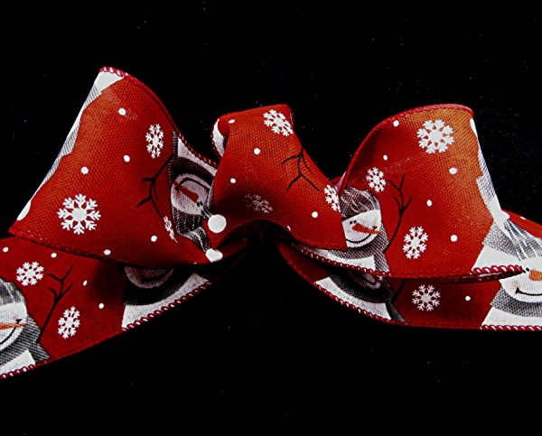 wired snowmen ribbon