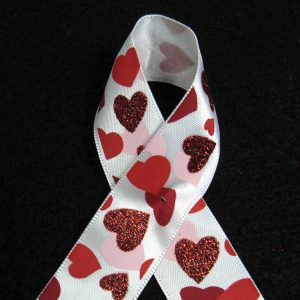 satin heart ribbon