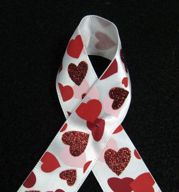 satin heart ribbon