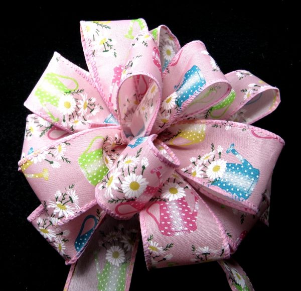 Wired Watering Can w/Flowers - Image 2