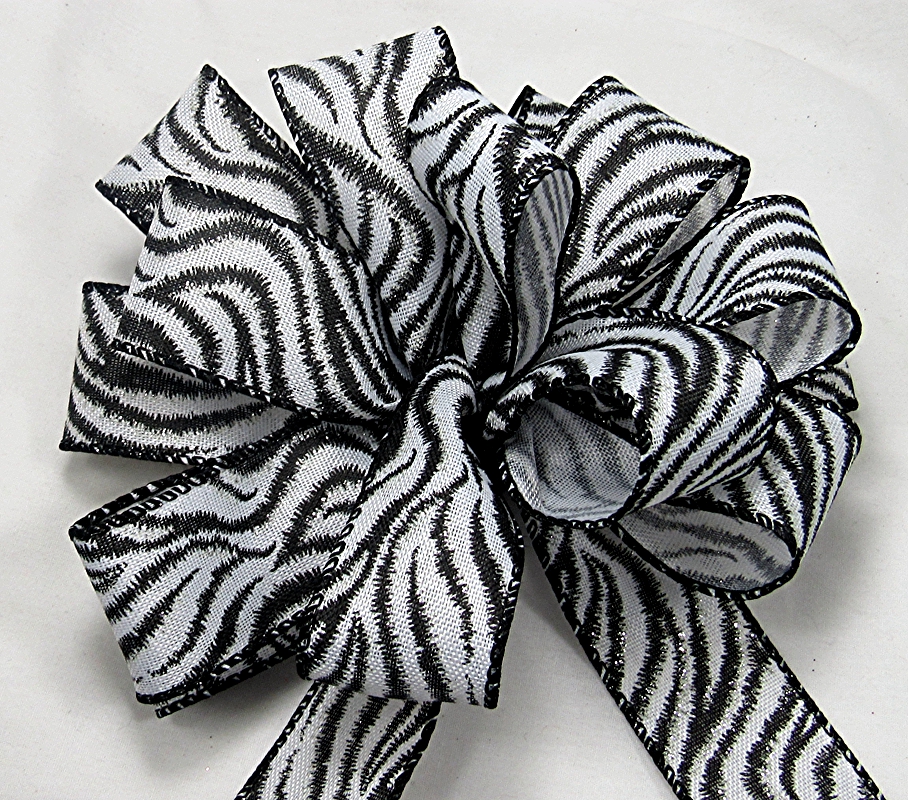 2 1/2 Wired Ribbon | Ghosts Black/White | 10 Yard Roll