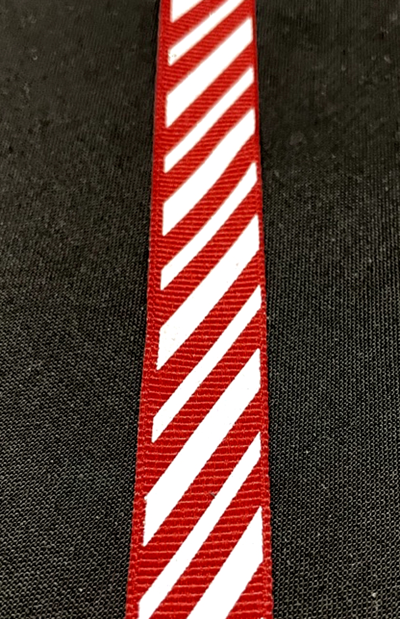 Thin Red Line Ribbon  Red-and-Black-Striped Ribbon