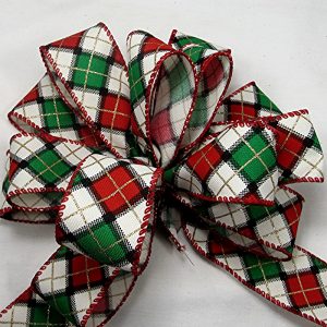 argyle plaid ribbon