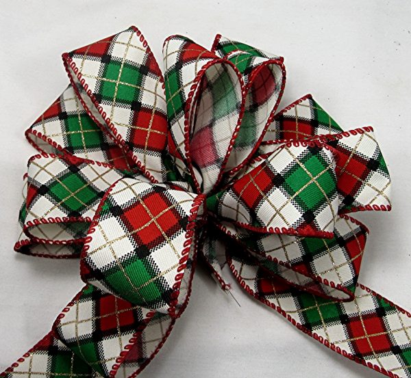 argyle plaid ribbon