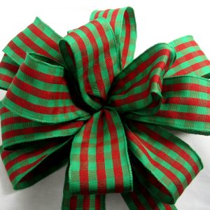 christmas check ribbon