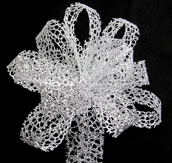 webbed metallic ribbon