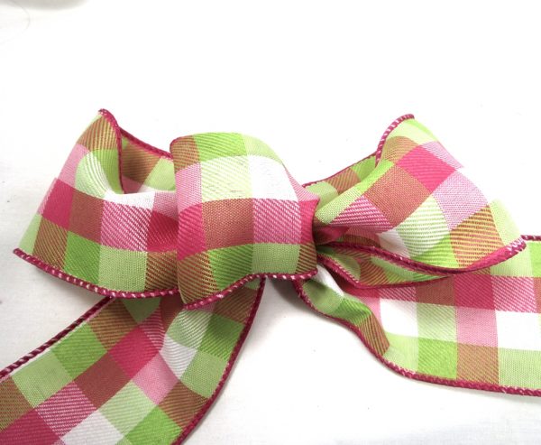 spring plaid ribbon