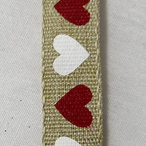 canvas heart ribbon