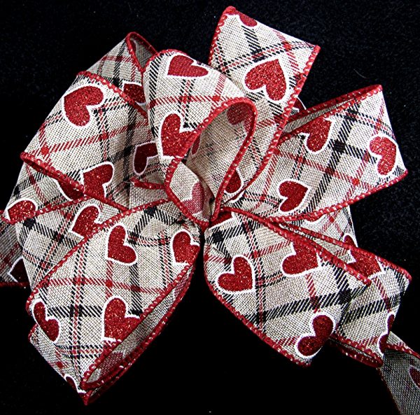 valentine's plaid ribbon