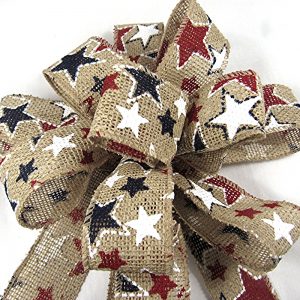 burlap star ribbon