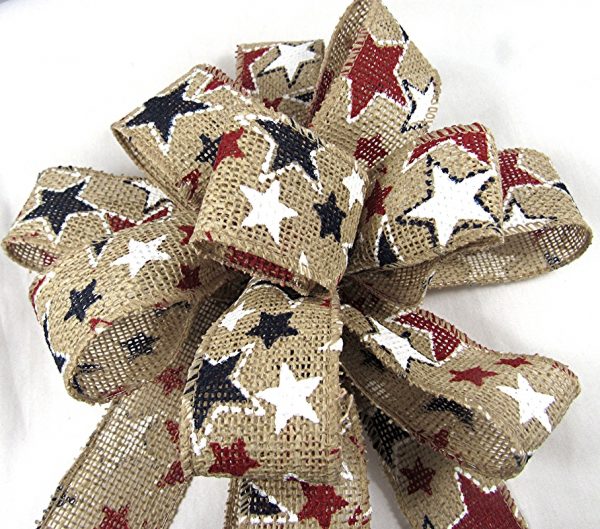 burlap star ribbon