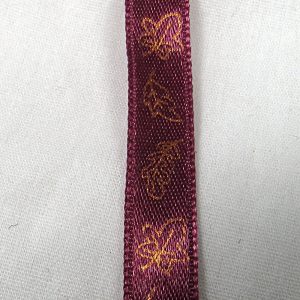 printed leaves ribbon