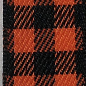 orange check ribbon