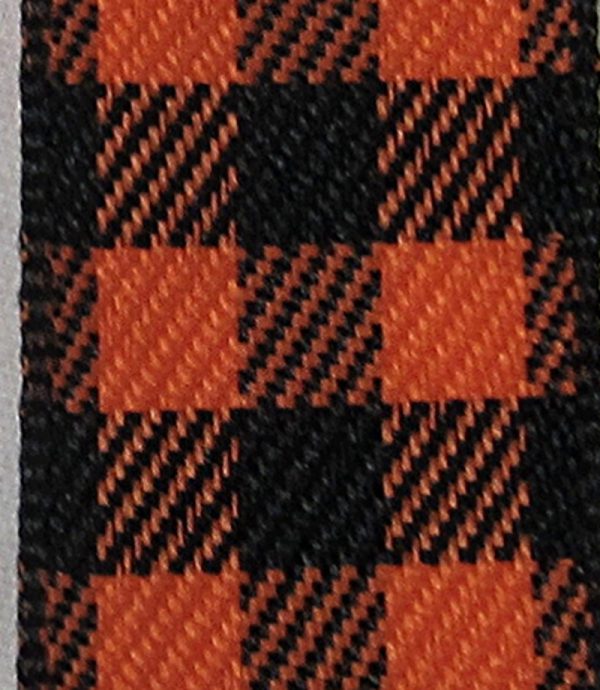 orange check ribbon