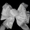 wired white satin ribbon