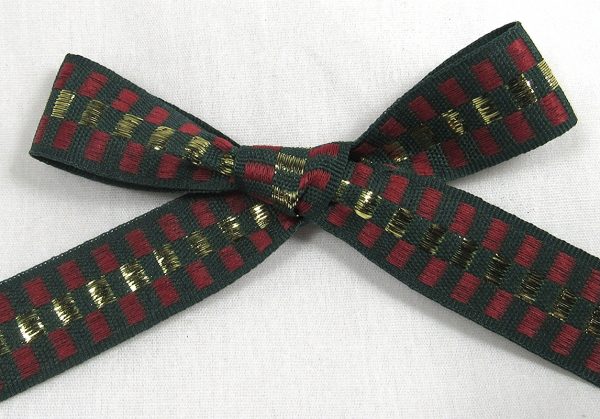 woven check ribbon