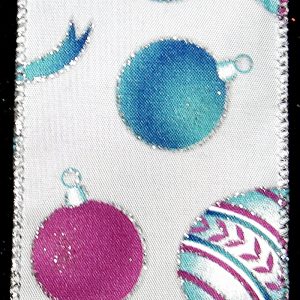 christmas bulbs ribbon