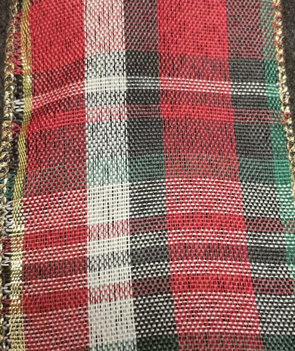 wired red plaid ribbon