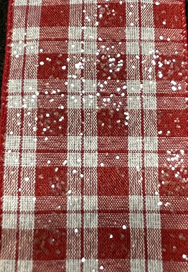 Wired Glitter Candy Cane Plaid