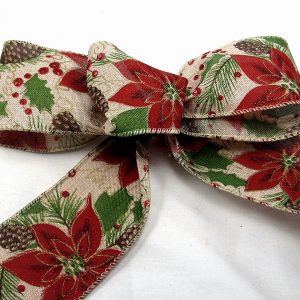 Poinsettia Christmas Ribbon