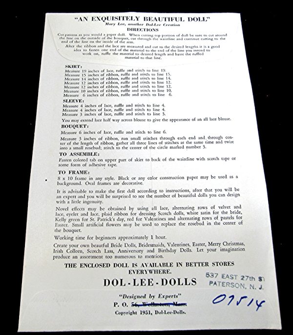 Paper Ribbon Doll Pattern - Image 3