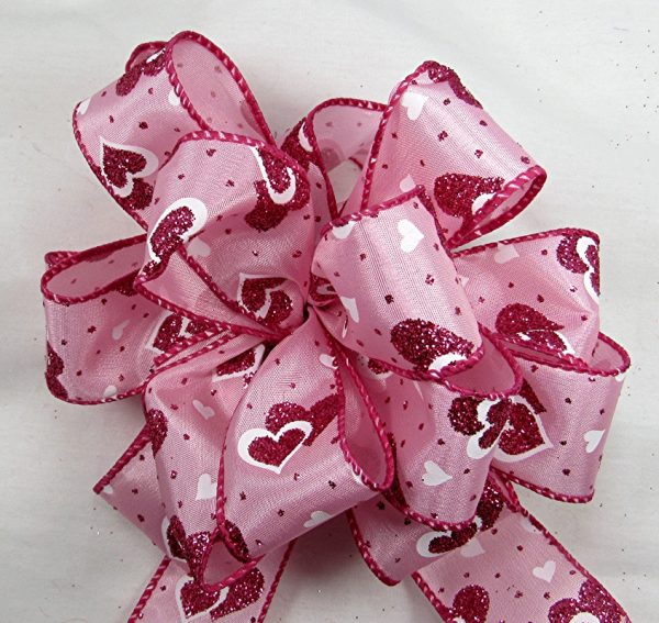 Pink Hearts Ribbon