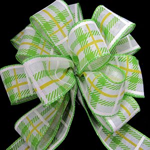 green plaid ribbon