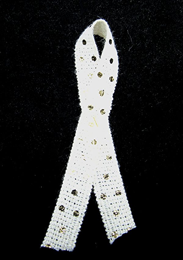 natural polka dot ribbon