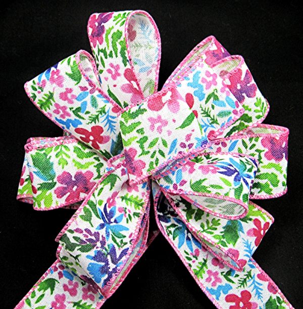 Painted flowers ribbon