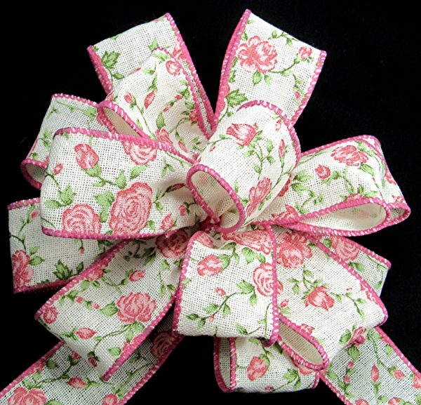 vintage rose ribbon