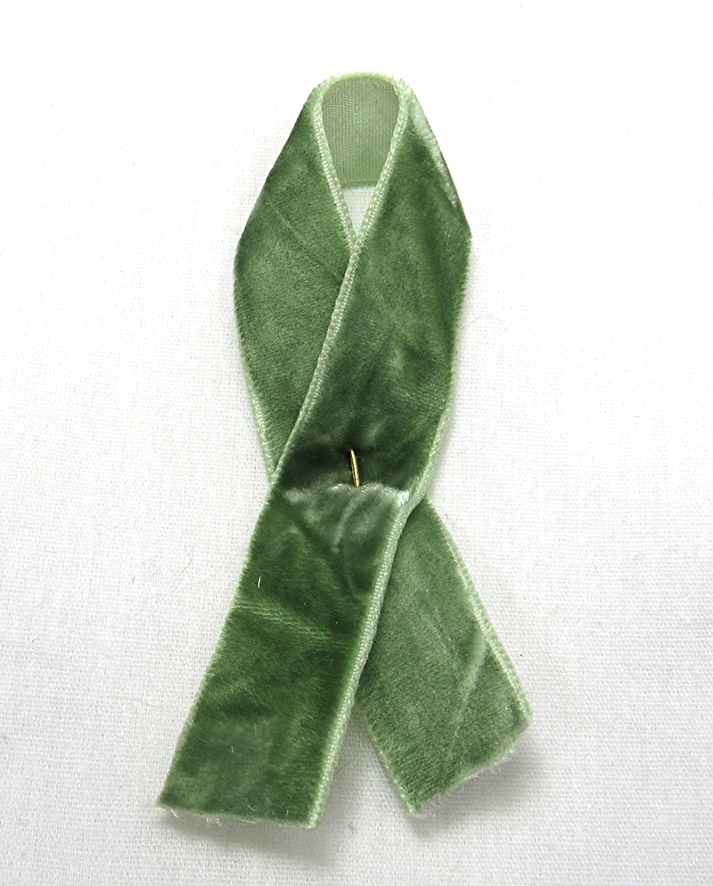 Moss Green Velvet Ribbon By The Yard