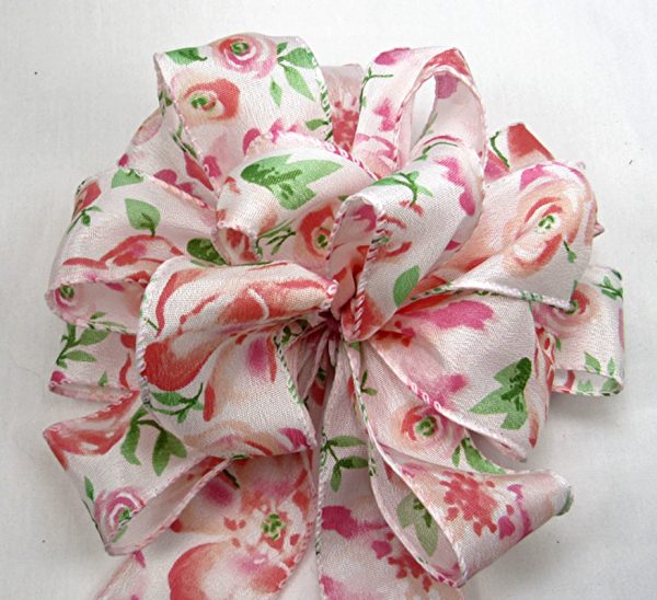 pink rose ribbon