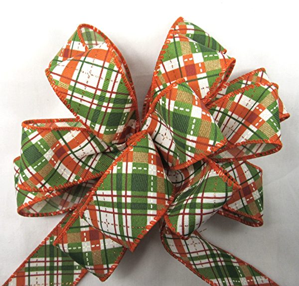 diagonal plaid ribbon