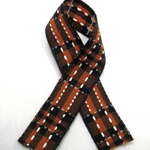 thin halloween plaid ribbon