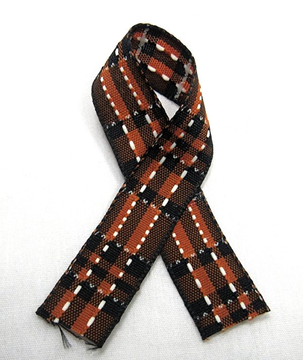 thin halloween plaid ribbon