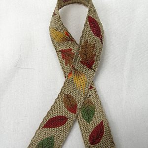 linen leaves ribbon